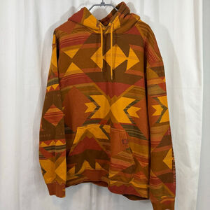 Men's Troll Co. Dirty Money Clean Hands Orange Brown Graphic Hoodie Large